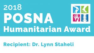 POSNA 2018: Dr. Lynn Staheli Humanitarian Award